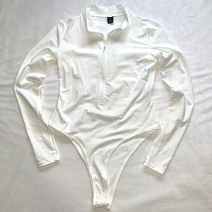 SHEIN SXY High Cut Zipper Bodysuit